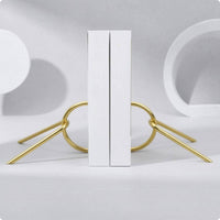 Semi-Circular Bookends Modern Book Holder Space-Saving Decor Piece