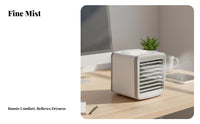 Portable Air Conditioner Fan Humidifying Small Fog Air Chiller Multi-Adjustable Settings Desktop Cooling Fan for Dorm Room, Office, Bedroom