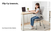 weight-sensitivesecureing Casters Adjustable Ergonomic kids' Chair 360-Degree rotate children's Furniture Foot assistance Task Seat Breathable Mesh support for Students, Teenagers, Parents, study, Study Room, Computer Use, School