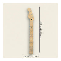 Matte Finish ST-Style Type Guitar Neck Adjustable Support Rod 22 Fret Maple Neck for Luthiers