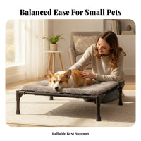 Oxford Cloth Foldable Pet Cot Easy to Clean Elevated Pet Bed Non-Slip Feet Folding Dog Bed Heavy Duty