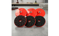 3 Pieces Spiral Angle Grinder Disc Multi-Grit Grinding Disc with Threaded Mount Wear-Resistant Tool Heavy-Duty for Renovators, Chamfering, Polishing