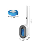 No-Drill Wall-Mounted Toilet Brush 360-Degree Cleaning Replaceable-Head Toilet Brush Compact