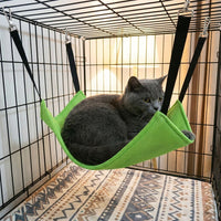 Cat Hammock with Metal Hook Attachment, Breathable Material Hanging Cat Bed, Hammock Style Indoor Resting Place, Cat Cage Hammock for Kitten Use
