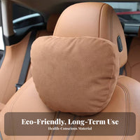 Car Headrest Pillow High-Performance Plant-Based Fiber Filling Suede Car Neck Pillow Automotive Headrest Pillow Er Flatten Nomic