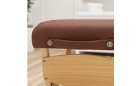 Foldable Design Folding Massage Stool High-Density Padding Portable Therapist Stool Folds Flat Beech Wood Massage Seat Compact for Beauticians, Physiotherapists, Beauty Salon, Spa, Mobile Treatment