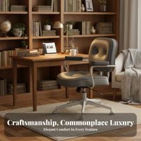 Height Adjustable Upholstered Rolling Chair Comfortable supportrest floral support Task Chair Stylish Design Office Furniture Modern Aesthetic for Home Workers, Students, Young Adults, Study Room, Bedroom