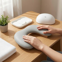 Folding Nail artwork Hand Pillow Support Structure Wood and Leather Hand Pillow Comfortable Beauty Accessory