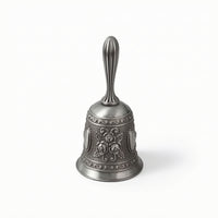 Hand Bell with Handle Embossed Metal Hand Bell Polished for Classrooms