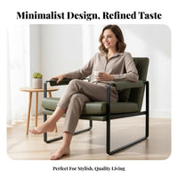 Nordic aesthetic Single-Seater Sofa Luxury stylistic Upholstered Armchair Italian influenced by Lounge Chair Minimalist Design for Residents, Interior Designers, Living Room, Reception Area, Bedroom, Office