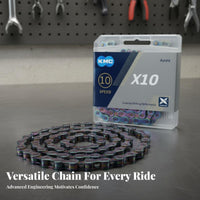 Cycle Chain High Durability Bike Chain Reusable Connecting Link Drivetrain Part for Mountain Bikers, Commuters, Competitive Workshop, Garage