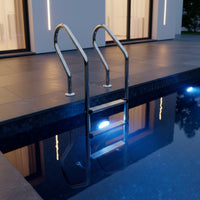 Stainless Steel Pool Ladder Rust-Resistant Pool Ladder with Non-Slip Steps for in-Ground Pools, Villas