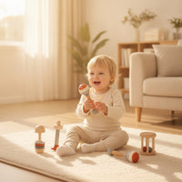 5 Pieces Wooden Shaker Interactive Shaker Educational Maracas for Infant, Infants
