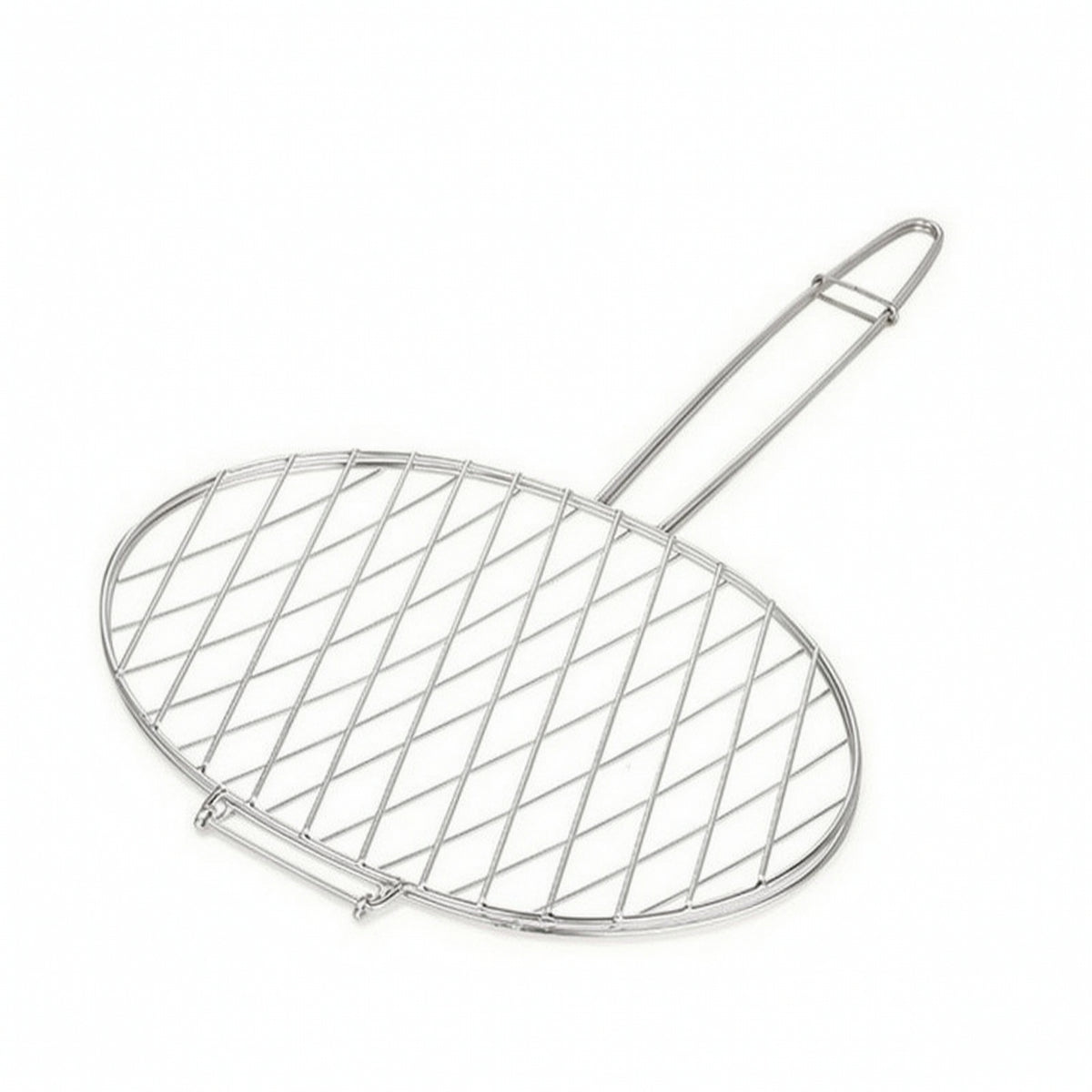 Stainless Steel Seafood Grilling Basket Easy to Clean Grill Basket with Handle Portable Bbq Seafood Holder Heavy Duty for Backyard, Camping