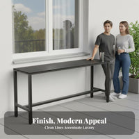 Balcony High-Top Table and Stool Combo Weather-Resistant Bar Set Space-Saving Outdoor Furniture for Cafe Owners, Homeowners, Patio, Backyard, waterside