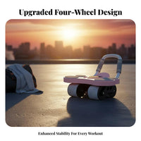 Elbow Support Abdominal Wheel Non-Slip Wheels Automatic Elastic Return Ab Wheel Midsection Exercise Wheel Ergonomic Design