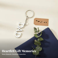 MOM DAD Keychain Parent Appreciation Day Gift Letter Zinc Alloy Alphabet Letter for Parents, Bag Decoration