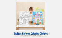 Wooden Canvas Doodle Board, Cartoon Coloring DIY Kit, Thin Art Board, Portable, Creative Activity
