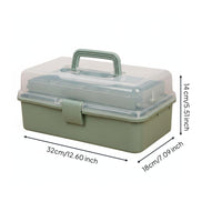 3-Tier Cantilever Storage Box Transparent Lid Art Supply Case Large Capacity Multi-Layer Tackle Box for Artists, Crafters