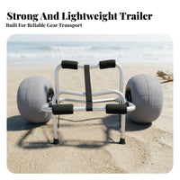 Folding Kayak Cart Multi-Surface Portable Boat Carrier Foldable Kayak Cart for Sand, Beach