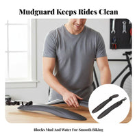 Plastic Mountain Bike Mudguard Sleek Shape Mountain Bike Mudguard Set Mountain Bike Mudguards Aerodynamic Design
