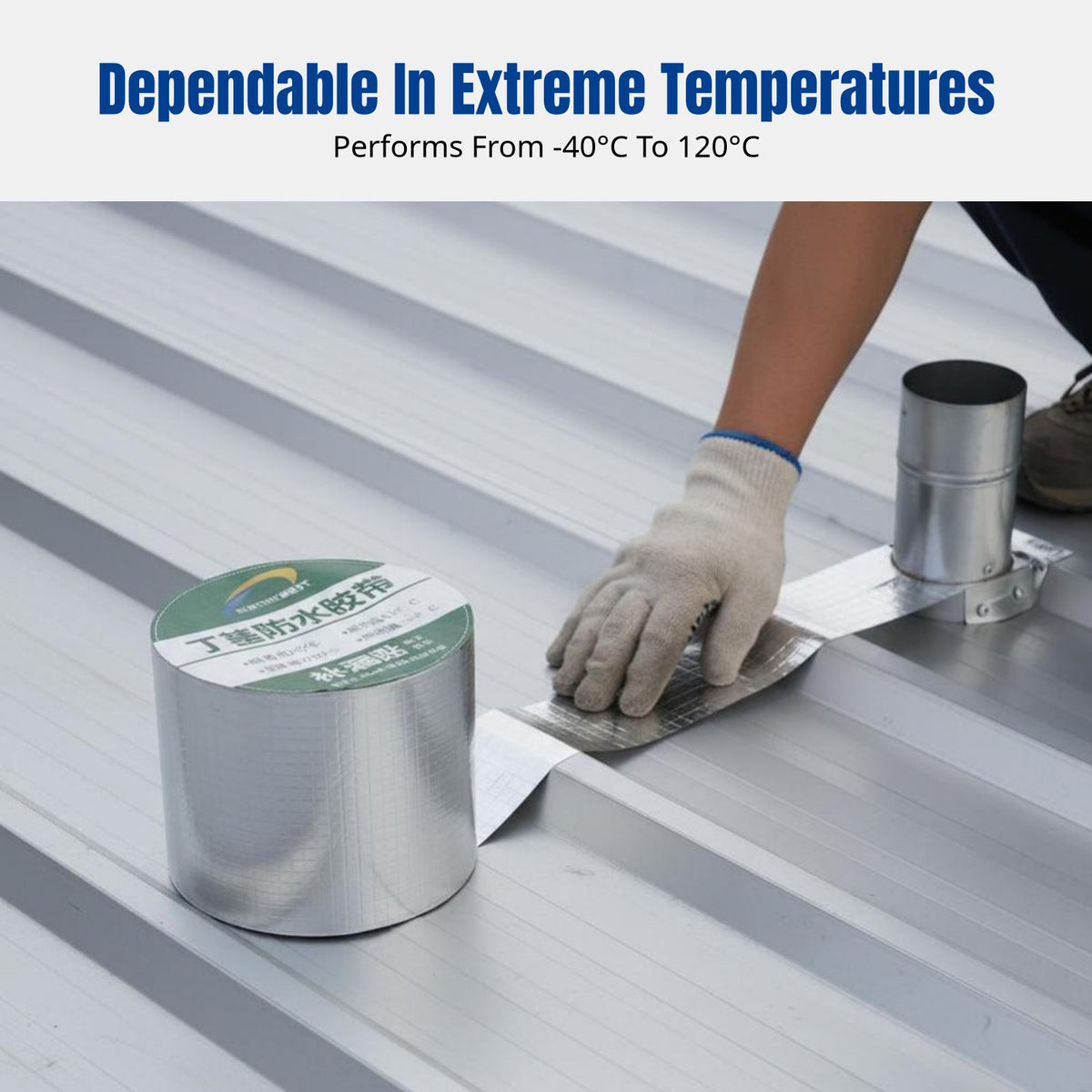 High Viscosity Waterproof Butyl Tape, Strong Sealant, Roof, Metal Sheet Crack Repair, Leakproof Embossed Tape