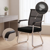 Mesh Office Chair with Armrests Minimalist Low Back Office Chair Breathable for Professionals, Telecommuters, Conference Room