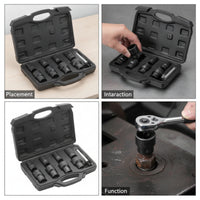 9 Pieces Nut Extractor Socket Kit Damaged Bolt and Nut Remover Set Stuck Bolt Extractor Set for Mechanics