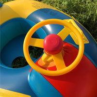 Inflatable Sitting-in Car Cute Young Child Pool Swim Aid with Seat Buoyant