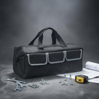 Wide Mouth Opening Zippered Oxford Cloth Tool Bag Comfort Grip Handle Oxford Cloth Tool Bag Reinforced Stitching