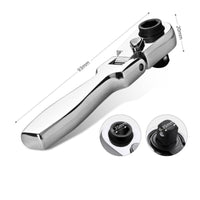Compact Design Mini Double Head Ratchet Reversible Mini Ratchet Wrench Chrome Vanadium Steel Double Drive Bit Socket Wrench 5-Degree Swing Arc for DIY Enthusiasts, Technicians, Tight Areas, Home Repair, Car Maintenance, Furniture Assembly