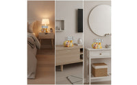 Decorative Clock with Figurine Base Cartoon Mirror Digital Clock Compact Mini for Entryway