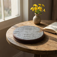 Slim Resin Base with Brick Texture Realistic Miniature Display Base Small Holder Sturdy for Hobbyists, Desk
