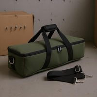Tea Picking Machine Bag Zippered Tea Machine Bag Olive Drab Green for Storage, Transport