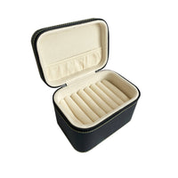 Portable Bracelet Storage Box Hard-Shell Bangle Storage Case Padded Bangle Case with Handle Zippered for Collectors