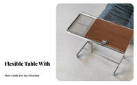 Multi-Purpose Adjustable C-Shaped Table Mobile Design Rolling C-Shaped Table Easy Assembly Small Desk for Remote Workers, Apartment Dwellers, Homeowners, Living Room, Bedroom, Home Office