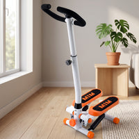 Compact Mini Stepper with Handlebar Space-Saving Stepper with Handlebar Hydraulic Step Machine Stable for Beginners