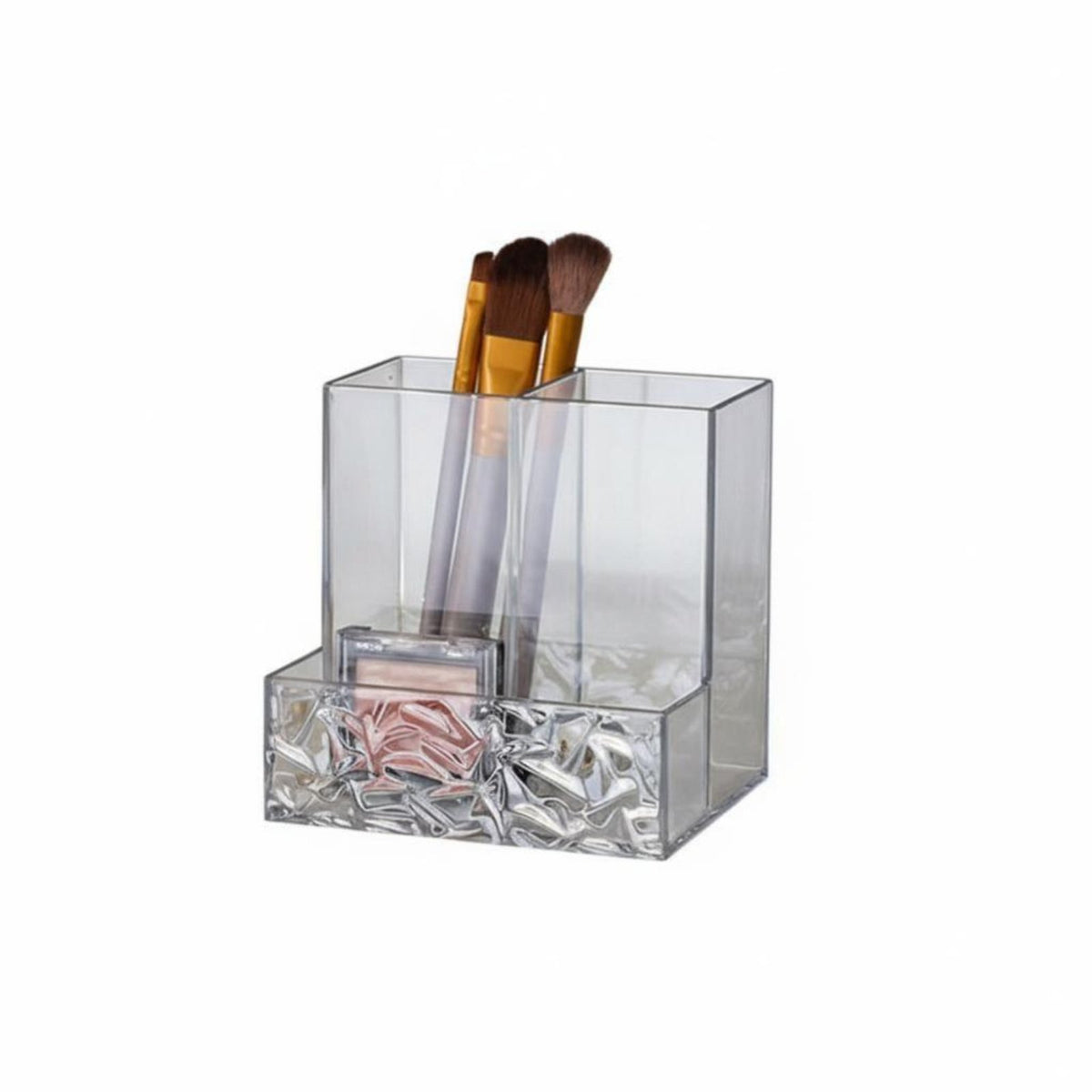 Clear Multi-Compartment Organizer Box Space-Saving Vanity Tray adaptable