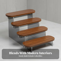 Surprise Box Organizer Space Saving Figurine Display Riser 4 Tier Acrylic Display Riser Stable Framework Desktop Collection Rack