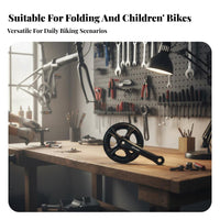 Single Speed Crankset Easy Installation Single Chainring Crankset Sturdy Bike Crank Arm Set for DIY Enthusiasts, City Commuting, Recreational Biking