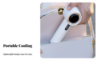 100 Speed Levels Handheld Turbo Fan Adjustable Speeds Digital Display Mini Fan Portable Design High Velocity Airflow for Travelers, Commuters, Students, Travel, Outdoor, Office, Desktop