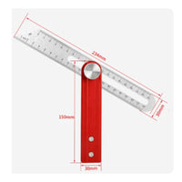 Adjustable Angle Ruler Stainless Steel Body Woodworking Angle Ruler for Workshop