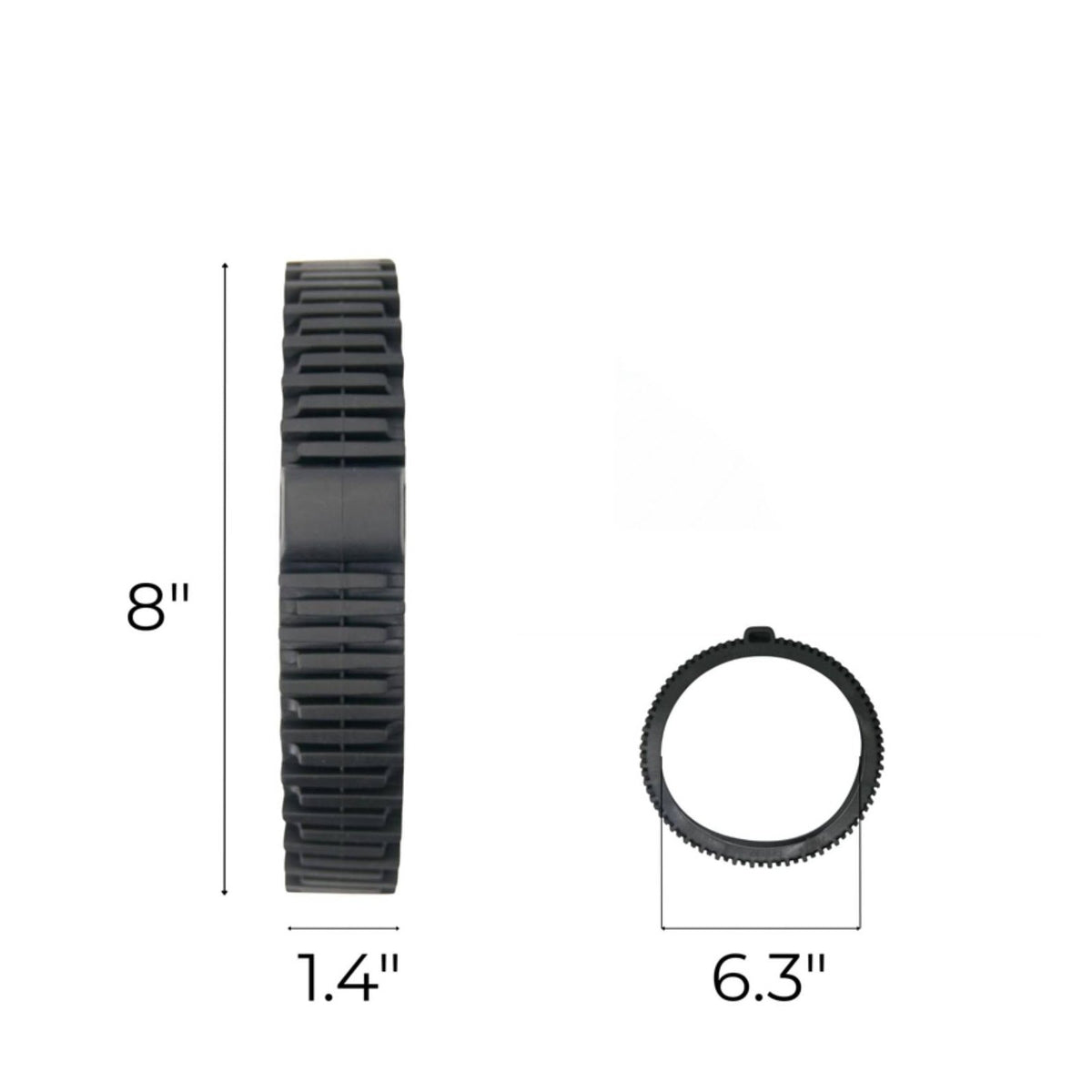 2 Pieces Easy Installation Swimming Pool Cleaner Replacement Tire Long-Lasting Material Pool Cleaner Tire Improved Traction