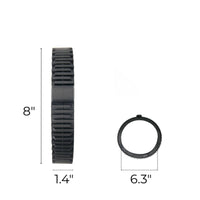2 Pieces Easy Installation Swimming Pool Cleaner Replacement Tire Long-Lasting Material Pool Cleaner Tire Improved Traction
