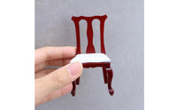 5 Pieces Dollhouse Dining Table and Chairs Ready to Use Dollhouse Dining Set Wood Miniature-Home Decor