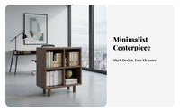 Multi-Purpose Accent Console with Doors Long-Lasting and Sturdy Modular Unit with Flip-up Doors Easy Assembly Bookshelf Robot Vacuum Friendly for Book Lovers, Homeowners, Interior Decorators, Study, Living Room, Bedroom, Hallway