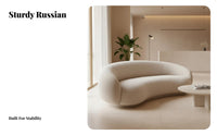 Sweepingd Kidney-Bean Sofa Minimalist & Design Oversized Sweepingd Lounger Statement Piece Living Room Furniture for Lounge Area, Hotel Lobby