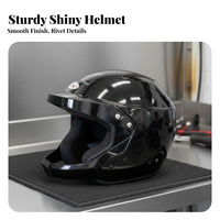 Rally Car Helmet HANS Device Compatible Open Face Helmet Fire Retardant Interior for Adults, Motorsports Events, Competitive Driving, Racetrack