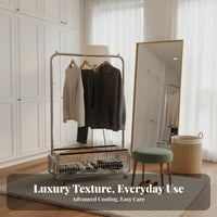 Easy Assembly Rolling Garment Rack Multi-Functional Rolling Clothes Rack 360° Mobility Mobile Coat Stand Large Capacity for Families, Homeowners, Boutique Owners, Bedroom, Entryway, Living Room