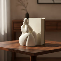 Minimalist Sitting Human Figurine Sleek Seated Figurine Modern Abstract Sculpture Contemporary for Bookshelf
